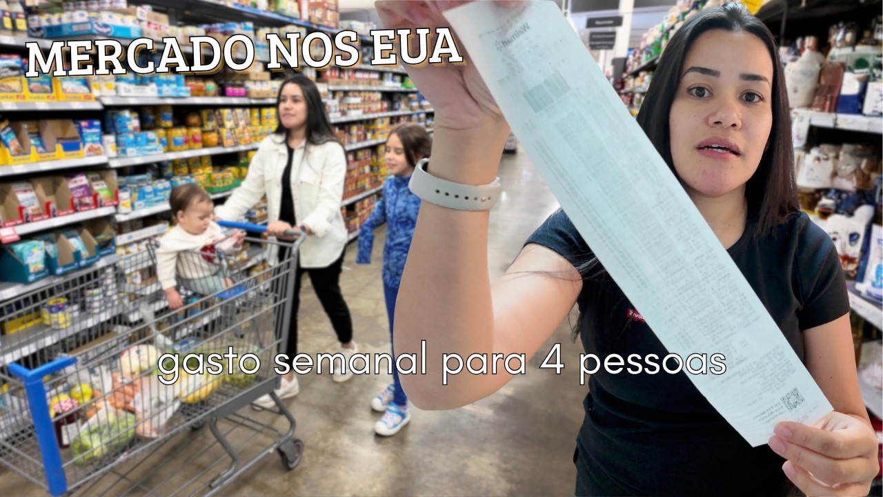 Mercado nos EUA: Quanto gastamos por semana? 🛒 🇺🇸