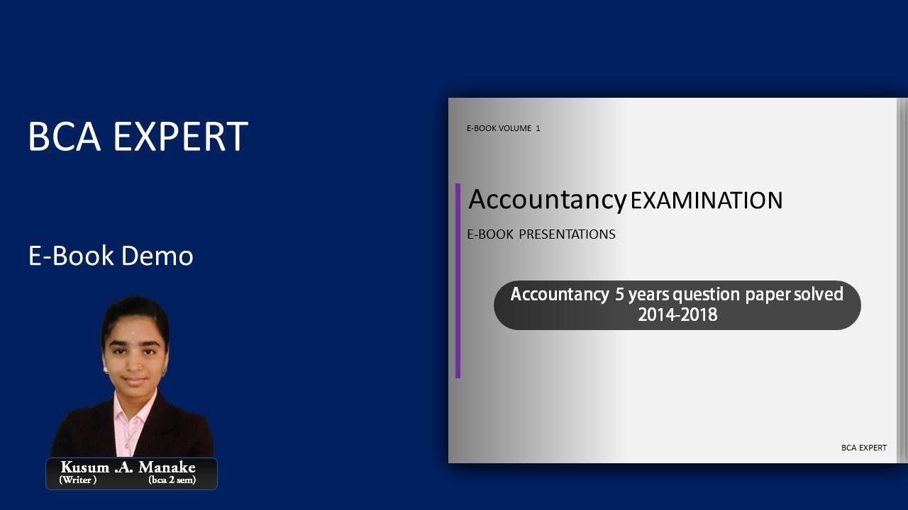 BCA 2nd sem Accountancy  5 years question paper solved || 2014-2018 ||