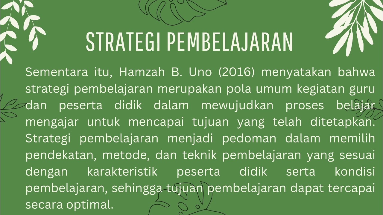 Keterkaitan Tujuan Pembelajaran, Strategi dan Evaluasi 