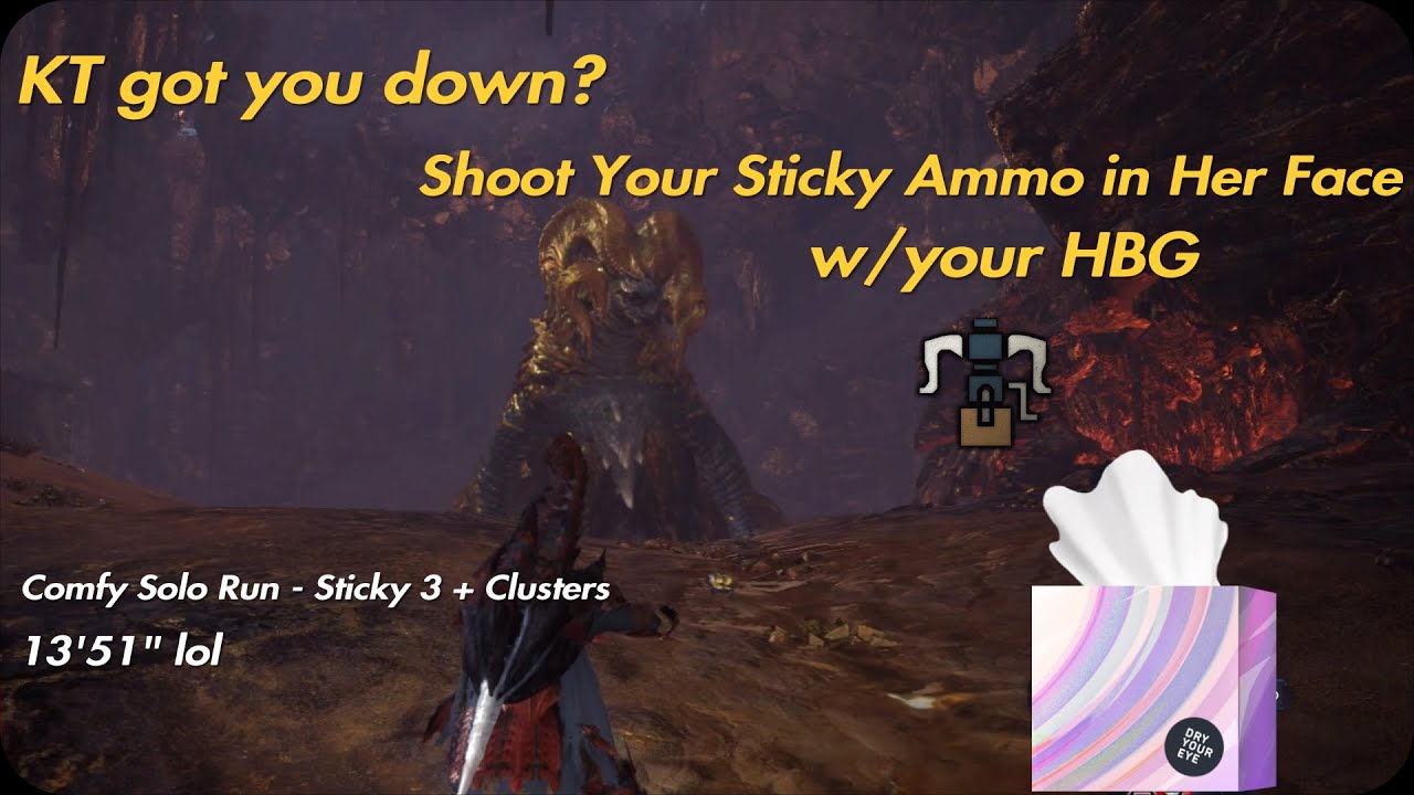 MHW:Iceborne - Comfy MR KT run l HBG sticky 3 + clusters l No Commentary =)
