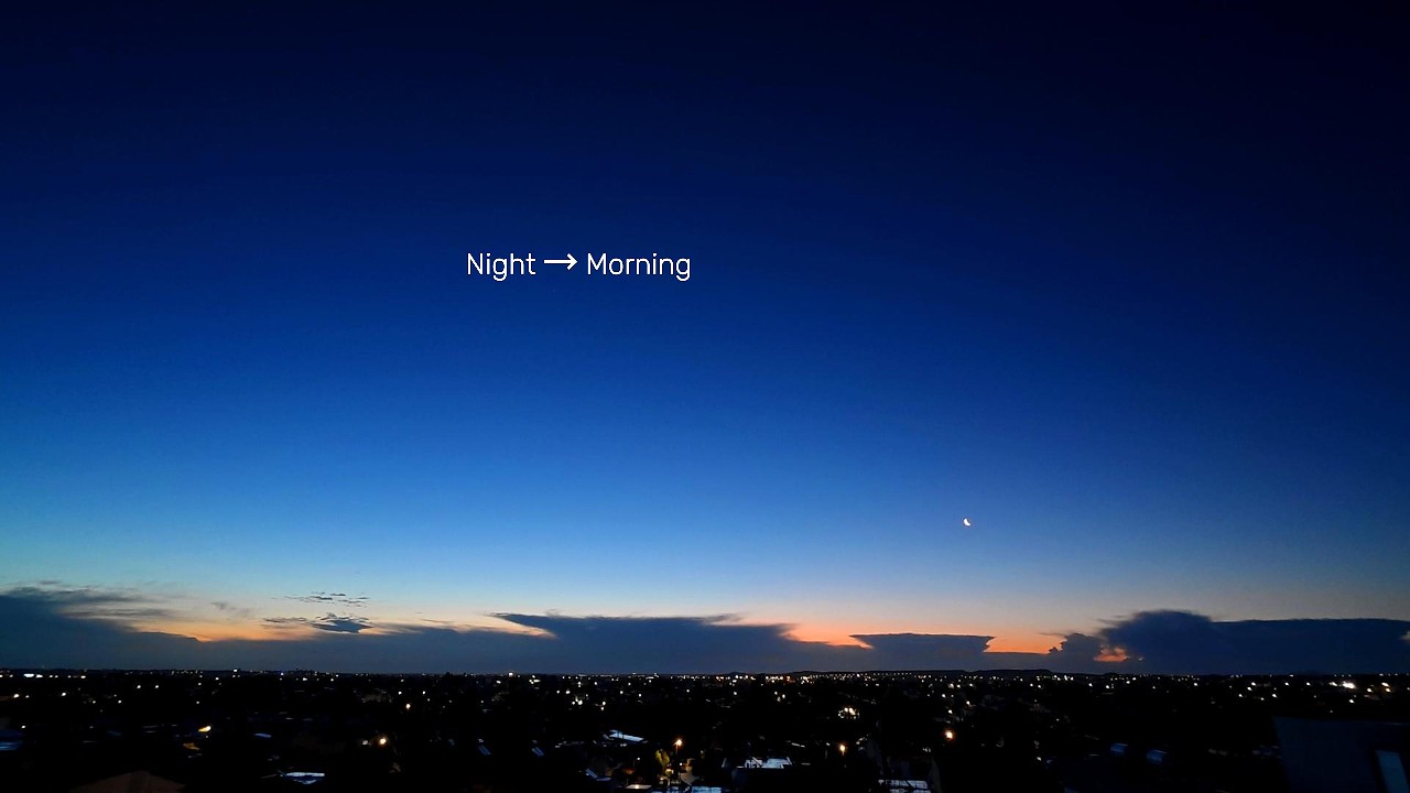 Night to Day Timelapse | Moon Fades Into Sunrise