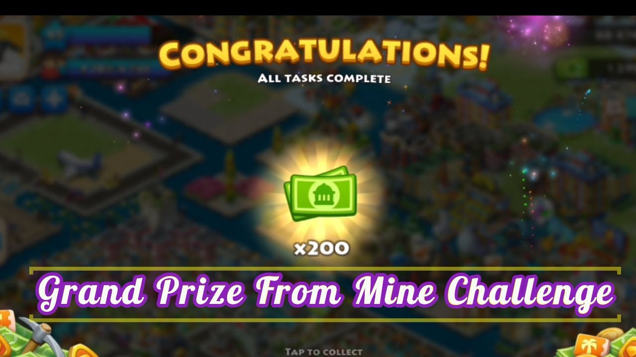 Township || Got Grand Prize Of 200 T-Cash From Mine Challenge.... 🤗🥳🤗