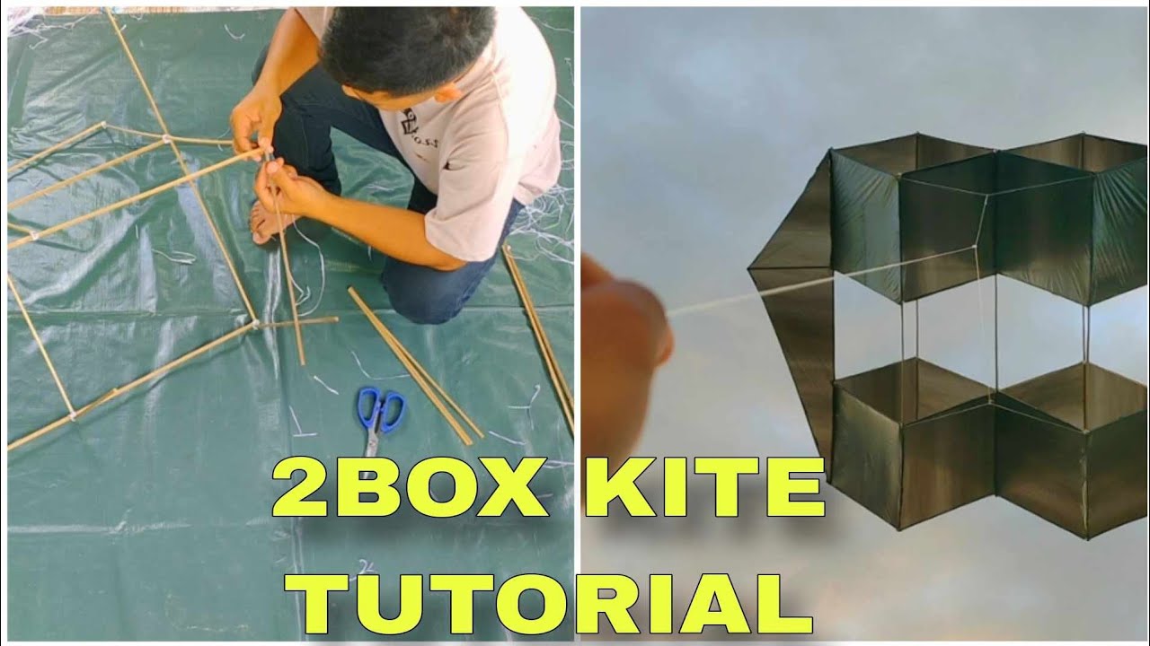 TUTORIAL DOUBLE BOX KITE WITH WINGED | 2BOX KITE NA SARANGGOLA
