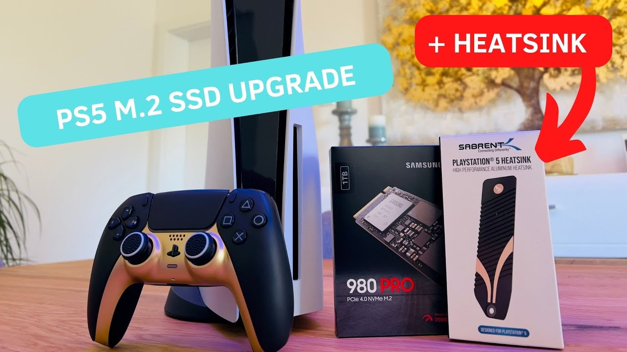 PS5 SSD Upgrade + PS5 Sabrent Heatsink - Unboxing & Installation