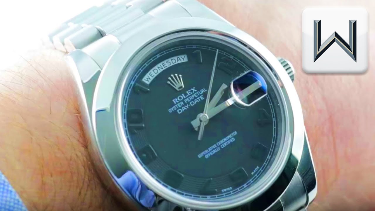 Rolex Day-Date II STEALTH DIAL Platinum 218206 Luxury Watch Review