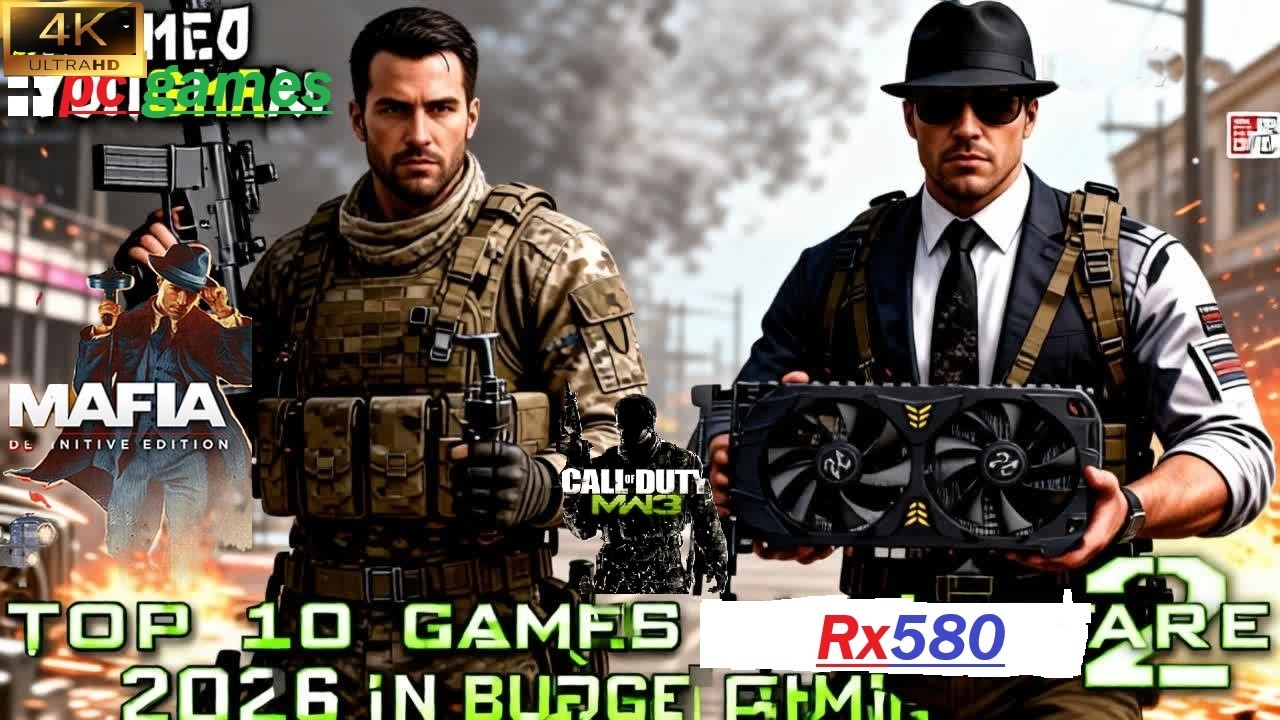 Top games I have played with my rx 580 gpu & cpu 5600gt