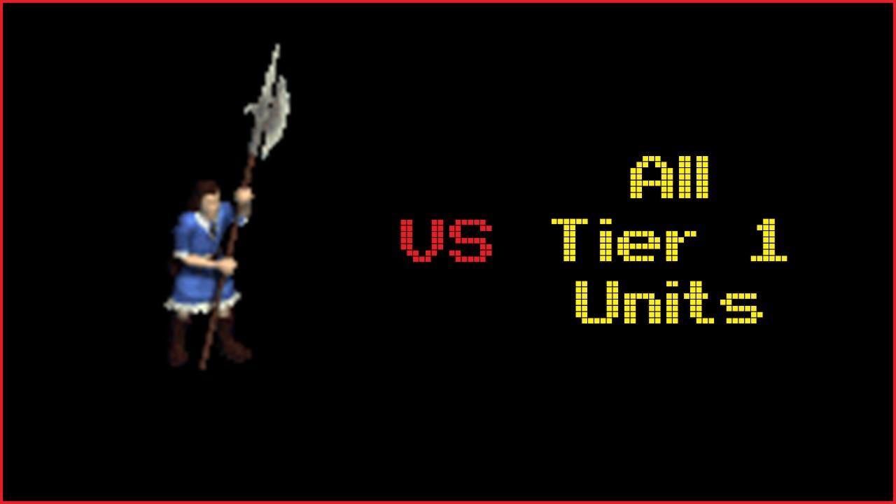 Halberdier VS All Tier 1 Units | 3 VS 3 | With ranking