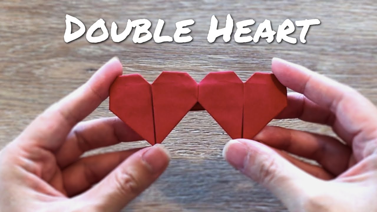 How to make a Paper Double Heart / Easy Origami Double Heart
