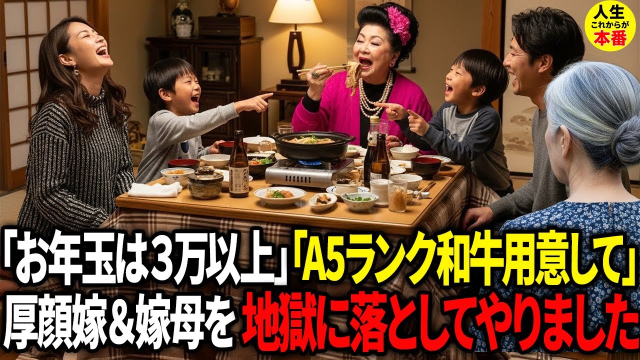 【要求地獄】「お年玉は3万以上、A5ランク和牛用意して」厚顔嫁＆嫁母を地獄に落としてやりました