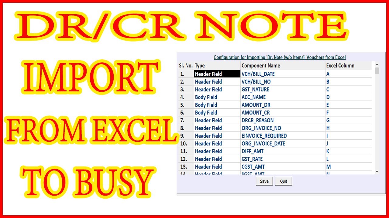 12|DEBIT NOTE/CREDIT NOTE WITHOUT ITEM IMPORT FROM EXCEL TO BUSY|ADVANCE CONFIGURATION|PH:9210161132