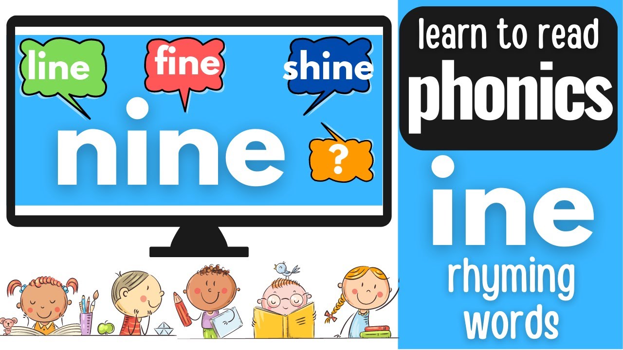 ine Word List | Learn to Read | Phonics Flash Cards English Help |  ine Sight Words Rhyming