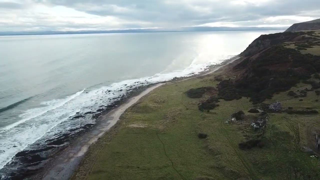 Drone flight at Balintore beach 