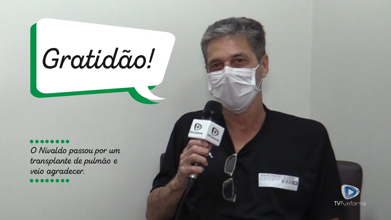O Nivaldo passou por um transplante de pulmão em 2019 e, um ano depois, visitou o HB para agradecer