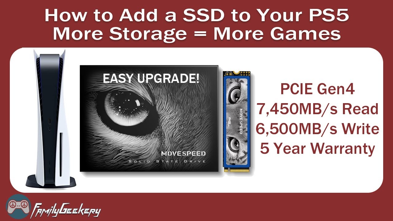 How to Install a SSD Drive to Increase Your PS5 Storage - With Copy Tests for MOVESPEED 1TB NVMe