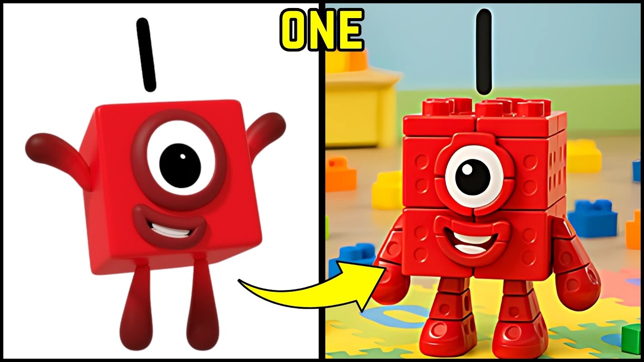 🔢 Numberblocks Reimagined as Building Blocks 🏗️✨|Fun Counting & Stacking!