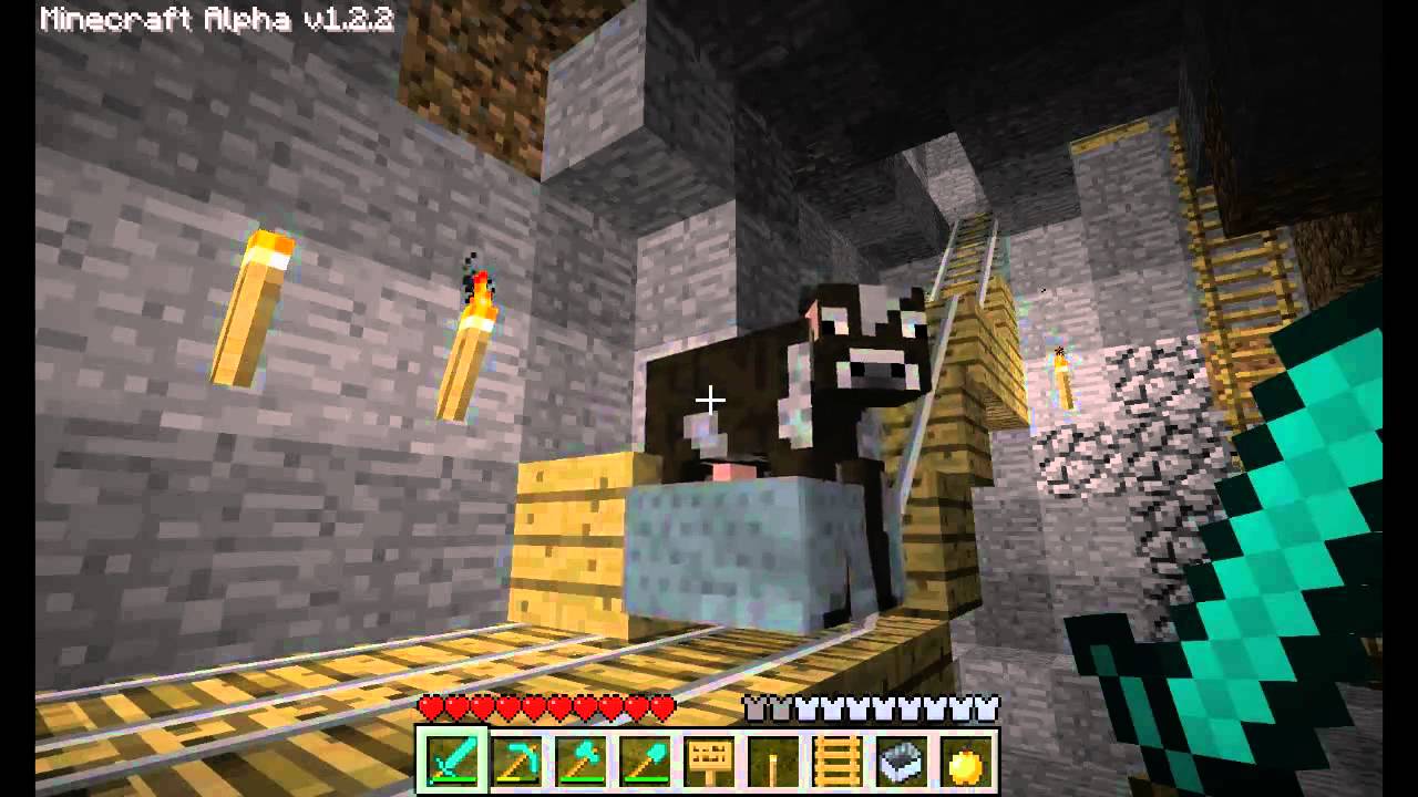 Minecraft - Krowa w wagoniku