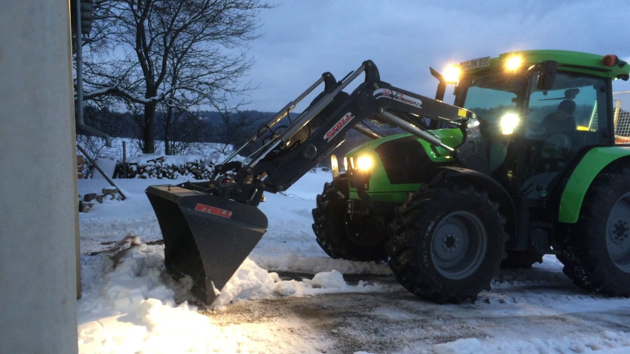 Schneeräumen mit Deutz 5100c