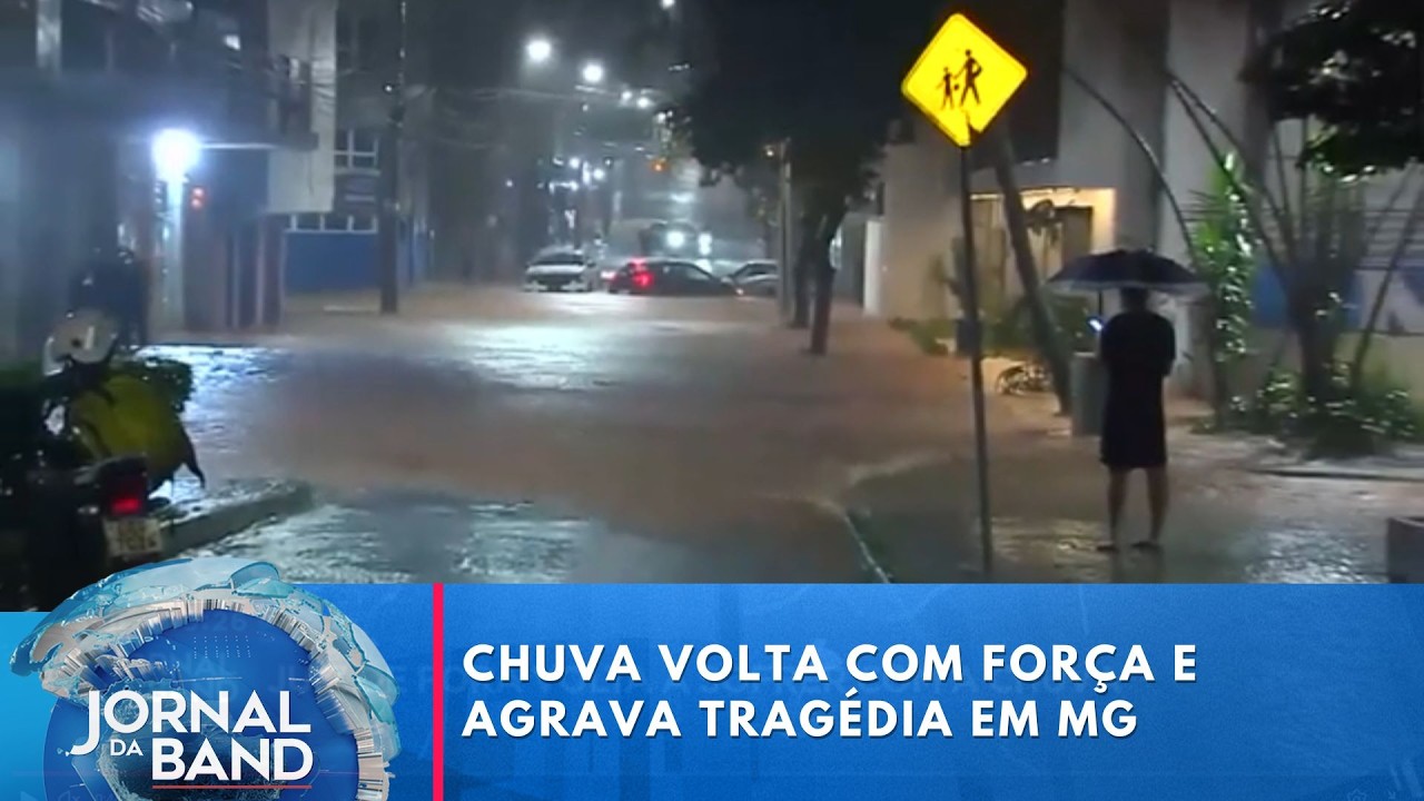 Chuva forte causa mais alagamentos em MG | Jornal da Band