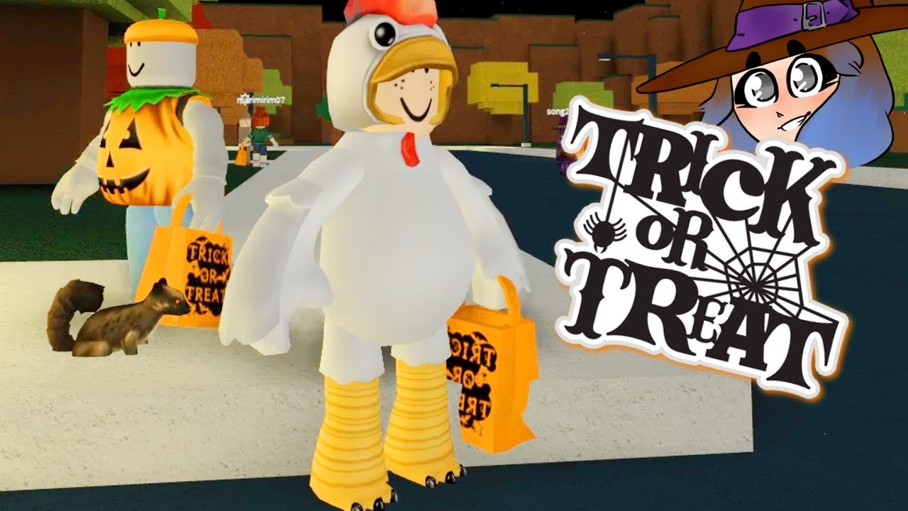 HALLOWEEN TRICK OR TREAT IN ROBLOX HALLOWSVILLE | RADIOJH GAMES