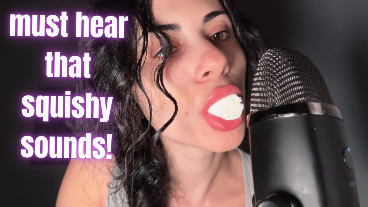 ASMR | Mouth Sounds Mic Kisses & Squishy Marshmallow Eating!