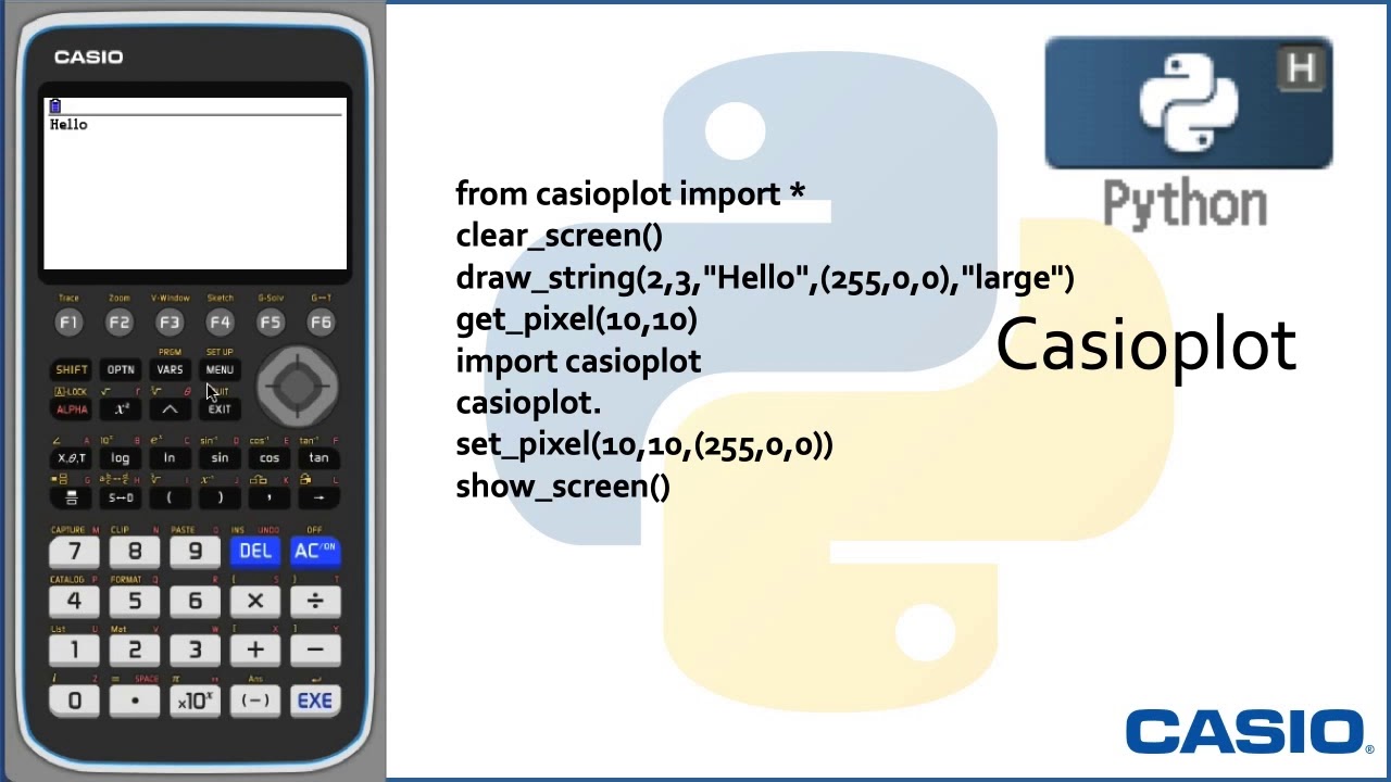 Python™ Video 13: Casioplot and CasioPlot Commands