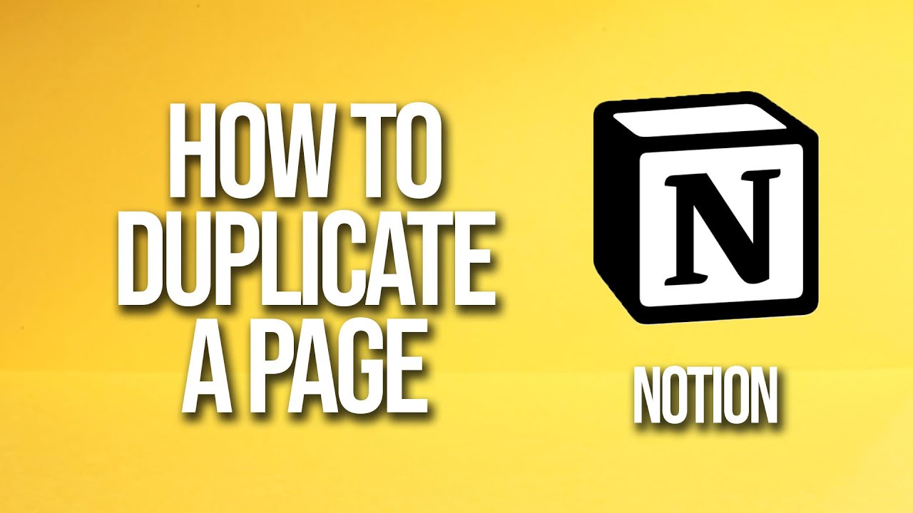 How to Duplicate A Page Notion Tutorial