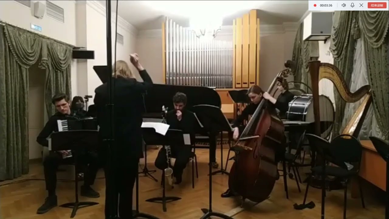 Bubble Gum(2020)-----Xingyu Long, for Accordion, Double Bass, Bass Clarinet, Piano and Percussion.