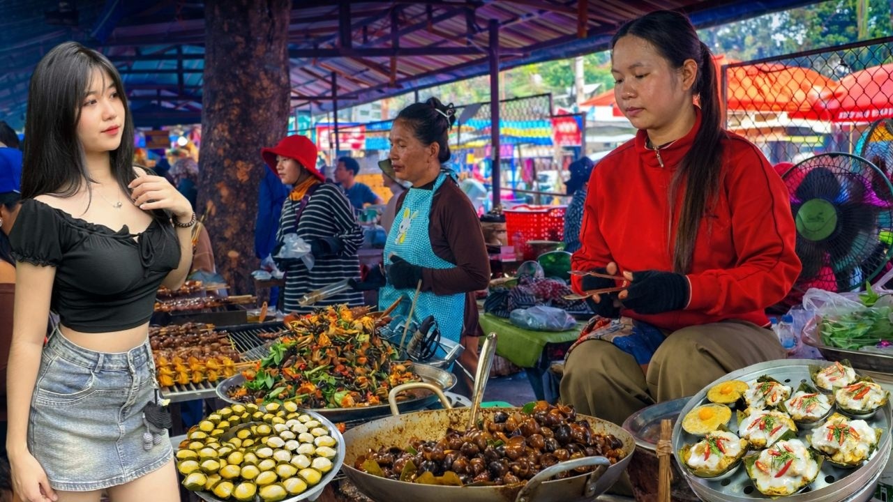 Amazing! CAMBODIAN Street Food Walking Tour 2026 - Udong Resort Countryside Market Compilation