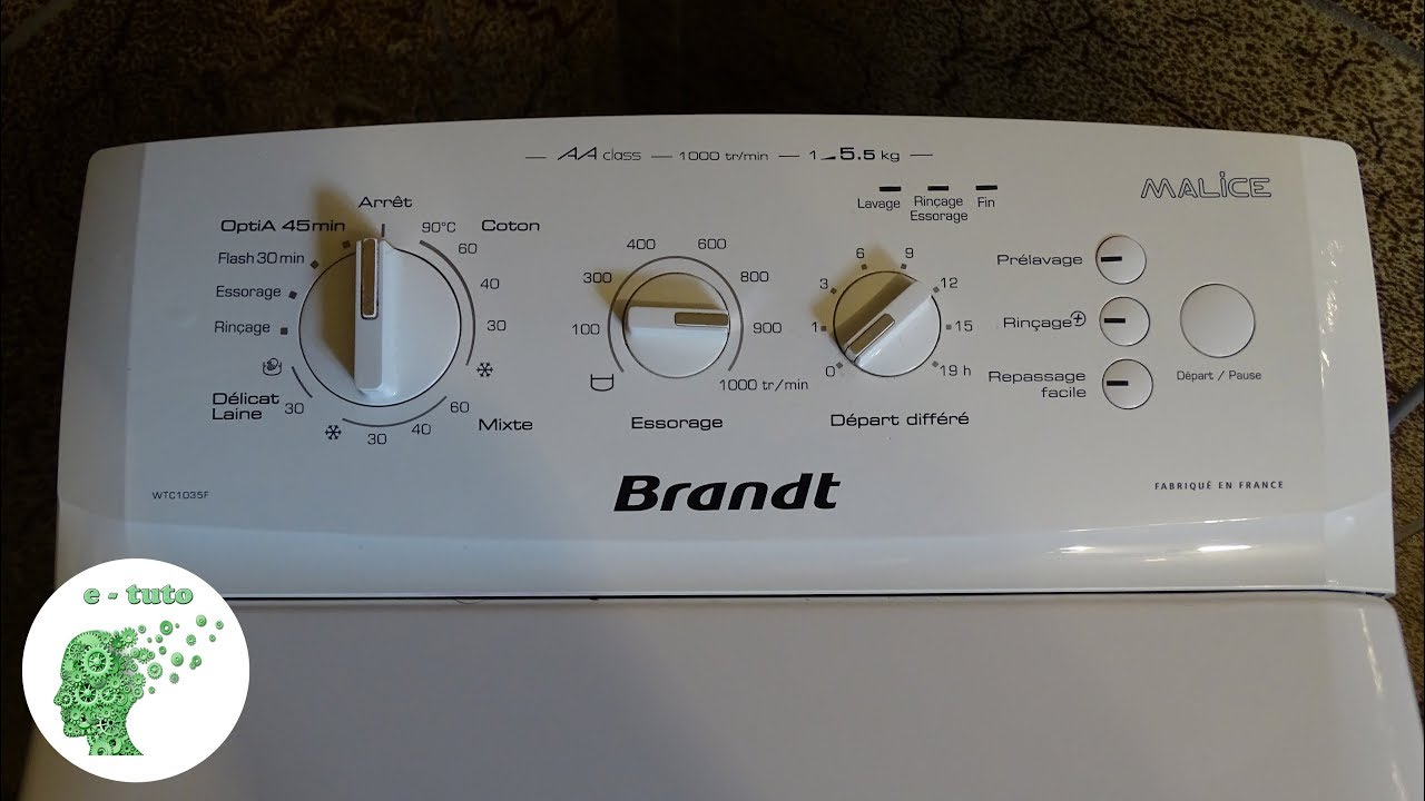 Changer charbons moteur machine à laver Brandt.