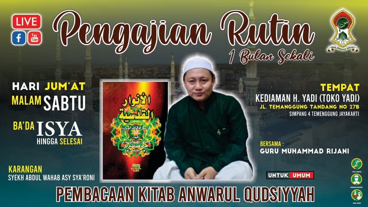 🔴[LIVE] KAJIAN KITAB ANWARUL QUDSIYYAH  / GURU MUHAMMAD RIJANI | 29 Okt 2021
