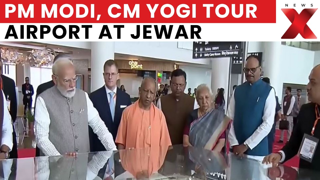 PM Modi, CM Yogi Adityanath Inspect Noida International Airport At Jewar | Latest News | NewsX