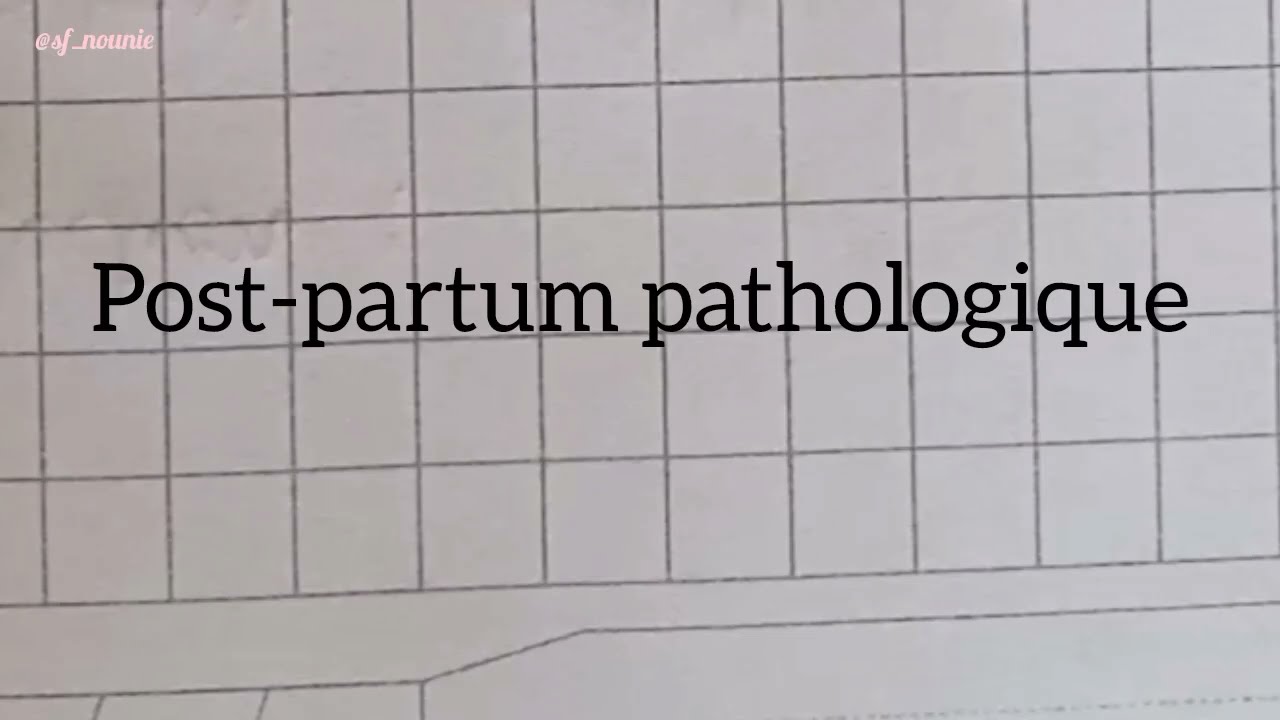 Obstétrique path : suite de couches pathologique 🤏