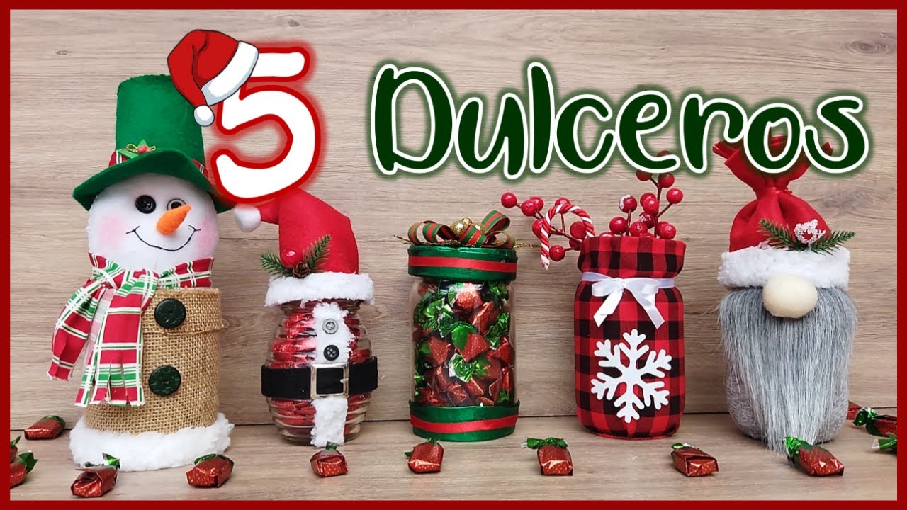 5 DULCEROS NAVIDEÑOS PARA REGALAR- Manualidades navideñas para vender - Christmas sweets