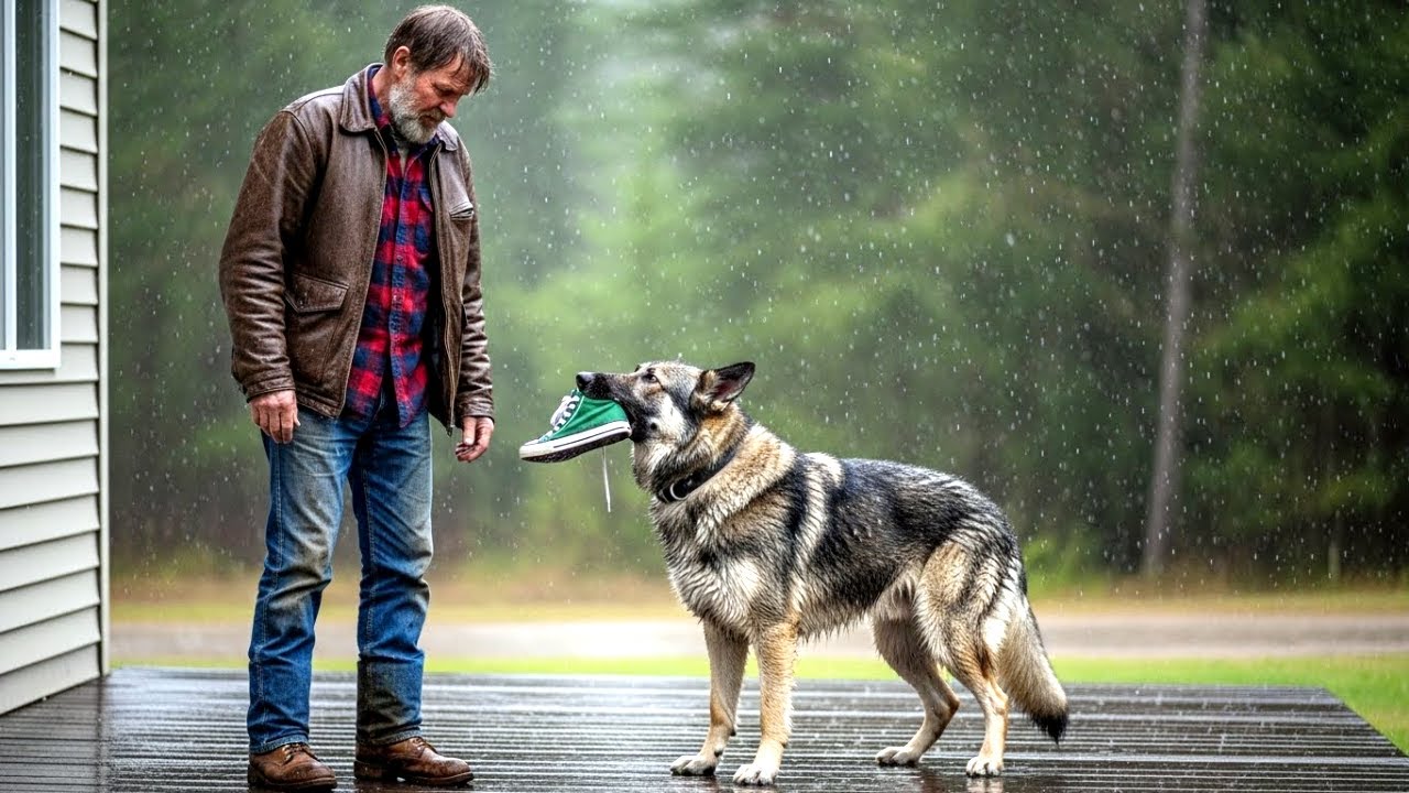 Stray Dog Brings a Child's Shoe to the Veteran's Porch — Then He Called The Police