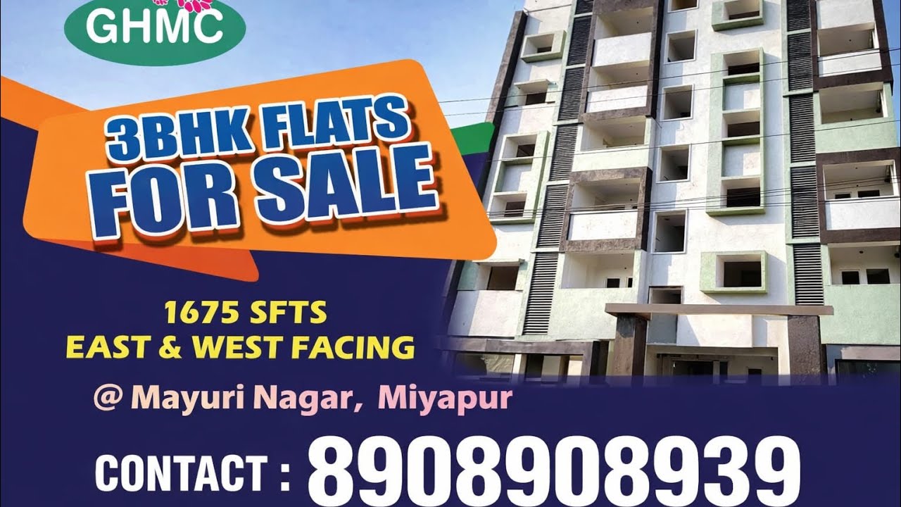 1675 SFT | 53 UDS New 3BHK Flat Available in Mayuri Nagar | GHMC Approved | 8908908939