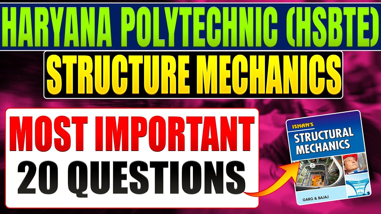 Structure Mechanics Most Important QUESTION II Semester Exam Most Important Question ll HSBTE