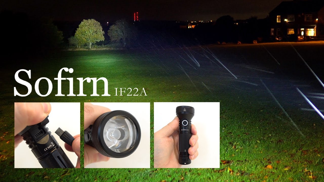 Sofirn IF22A - Type-C rechargeable long-range flashlight with Power bank Type-C to C support