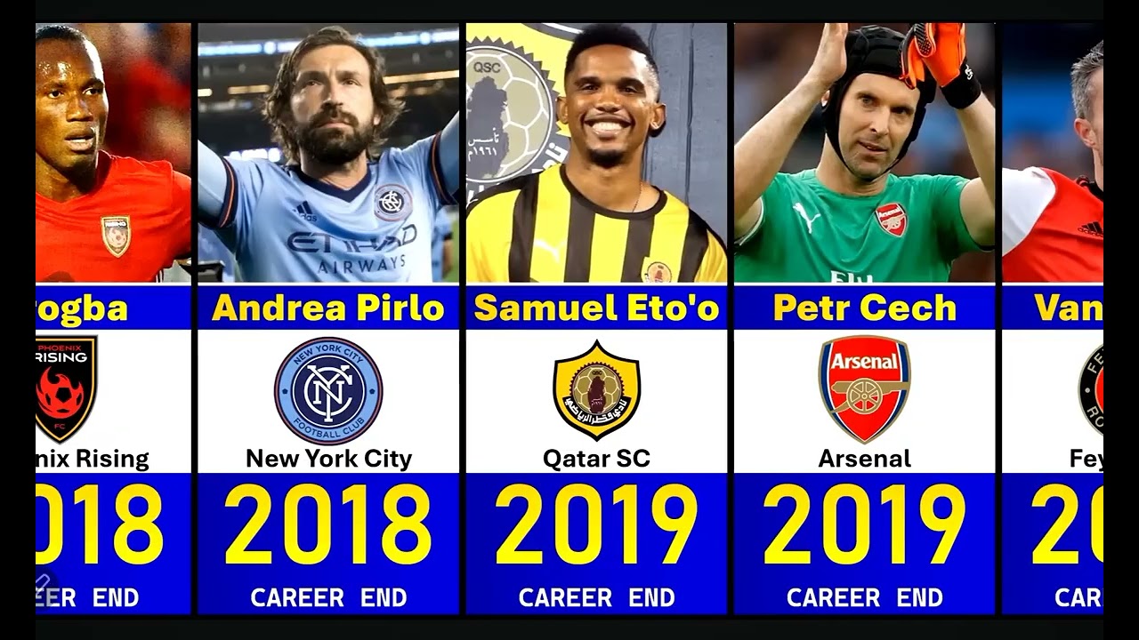 En iyi futbolcular hangi yılda futbolu bıraktı? 