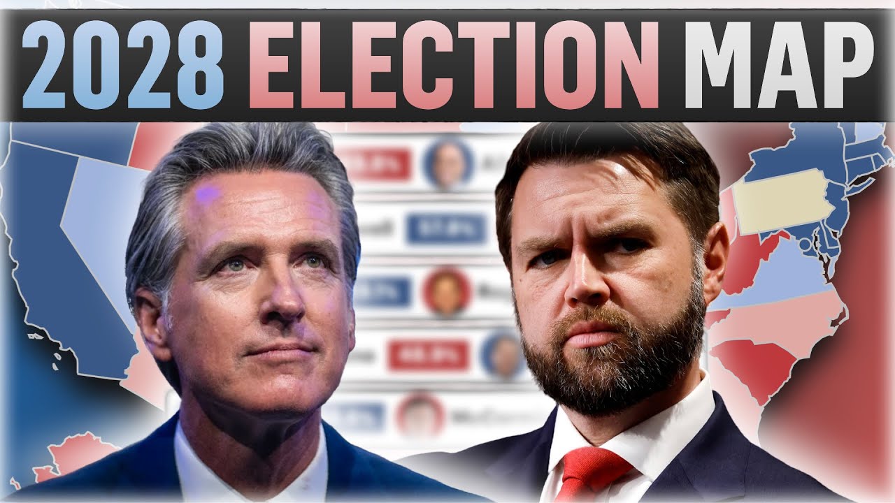 2028 Electoral Map: JD Vance vs. Gavin Newsom | Latest Prediction