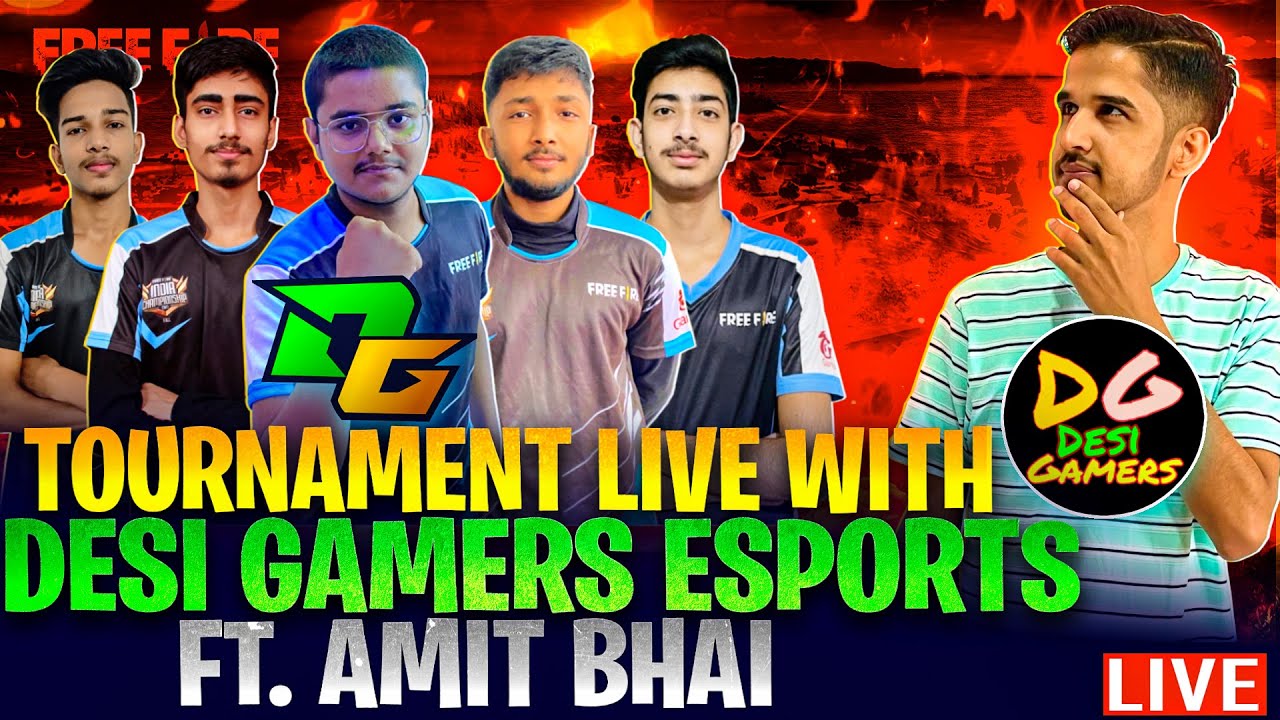 TOURNAMENT LIVE WITH DESI GAMERS ESPORTS FT. Amit Bhai #lastday