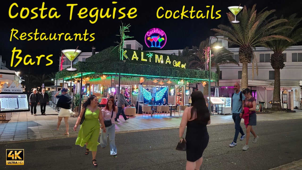 Costa Teguise Nightlife Plaza Pueblo Marinero January 2026