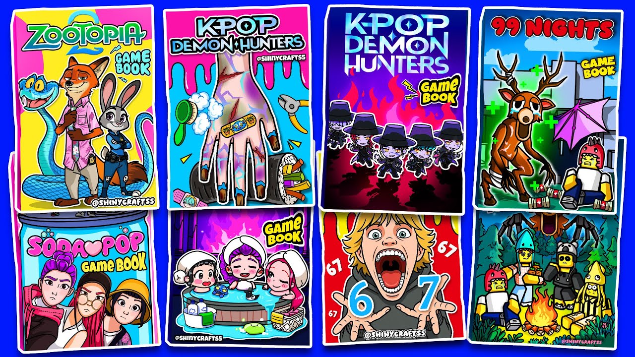 Kpop Demon Hunters VS 99 Nights in the Forest Game Book | Blind Bag 67 Kid | ASMR