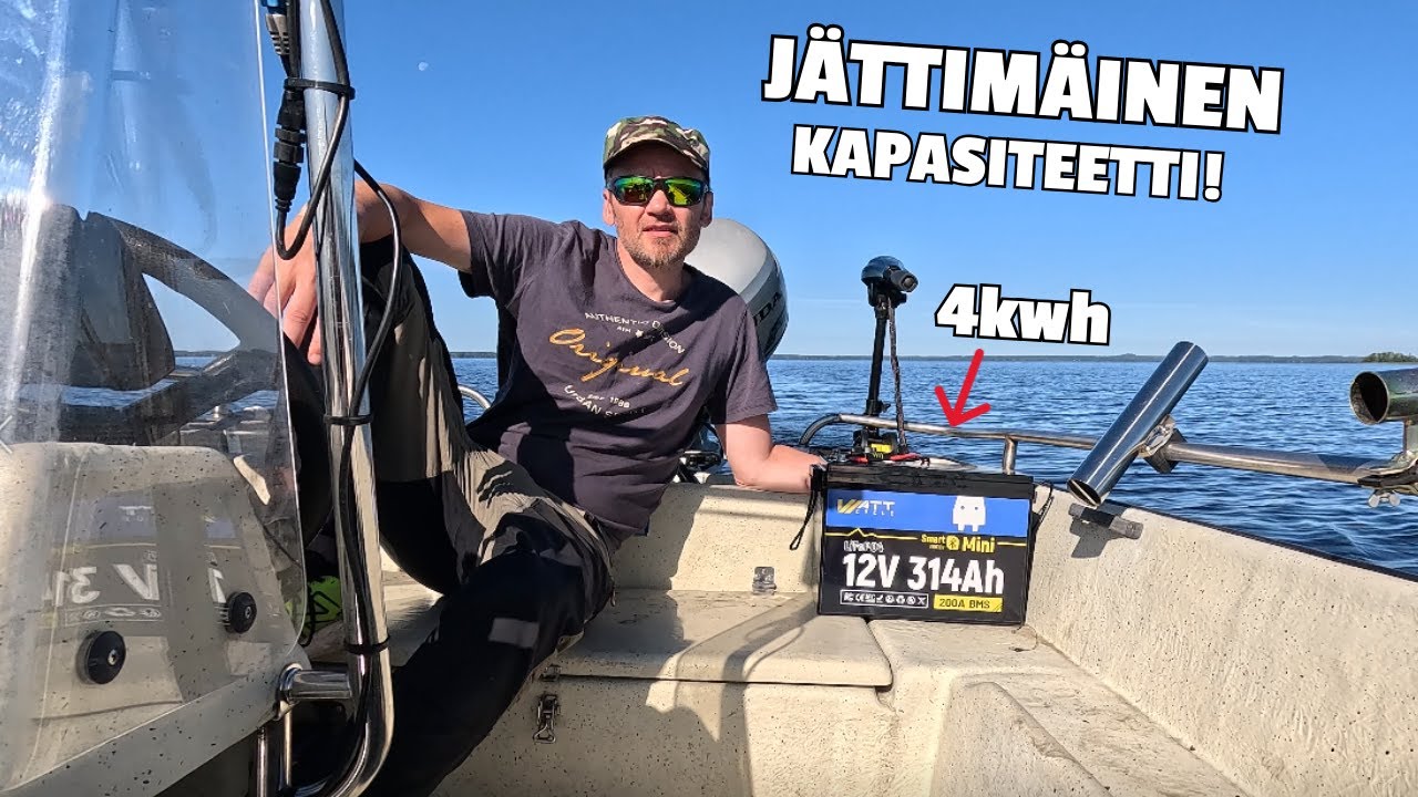 Tästä akusta ei virta lopu kesken | Wattcycle 314Ah Lifepo4+sähköperämoottori.