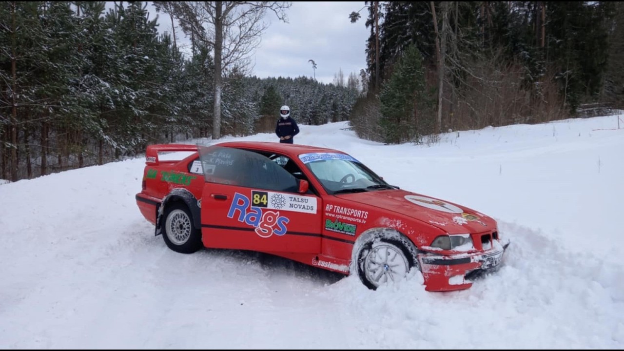 Onboard E36 330i Rallija treniņš