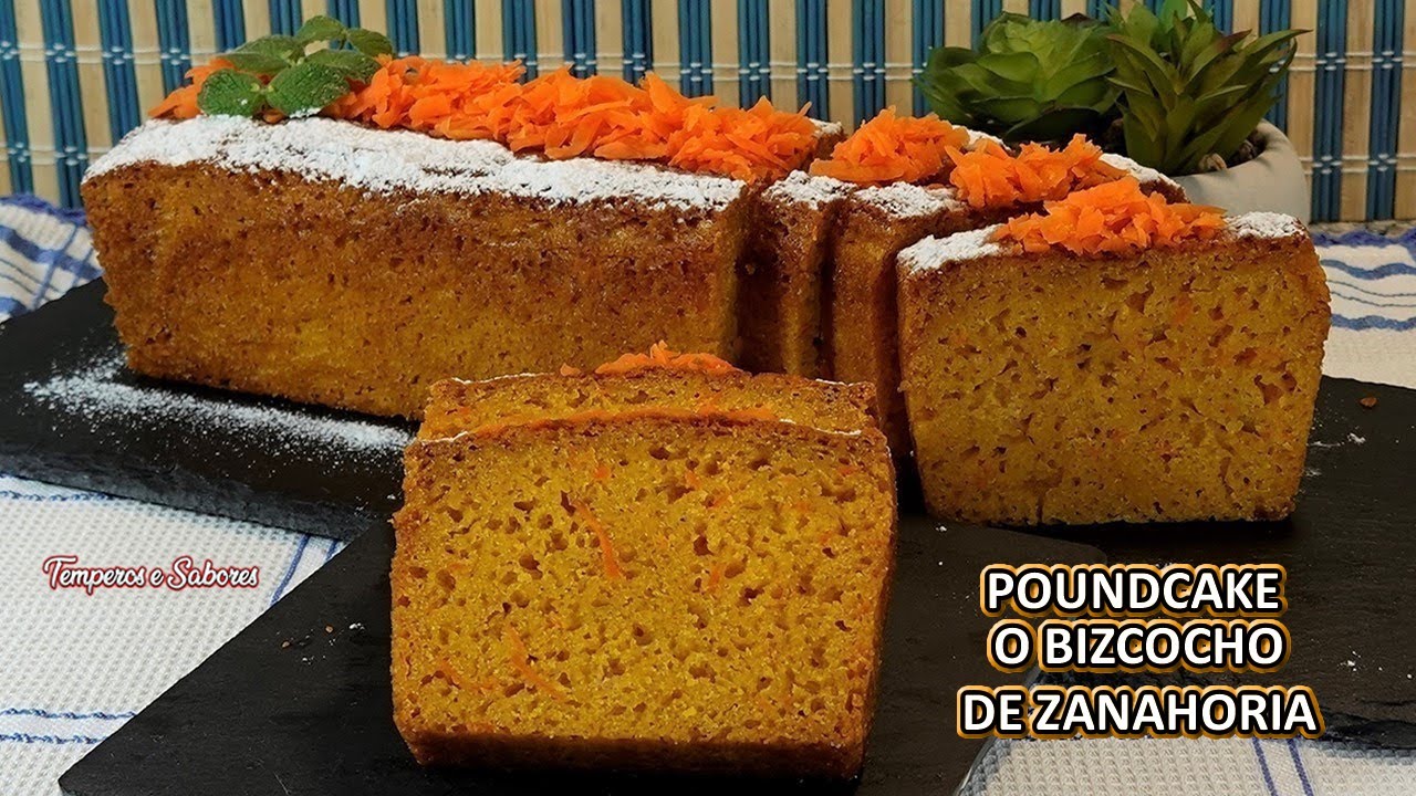 POUNDCAKE O BIZCOCHO DE ZANAHORIA Delicioso y muy Fácil de hacer, te encantará!