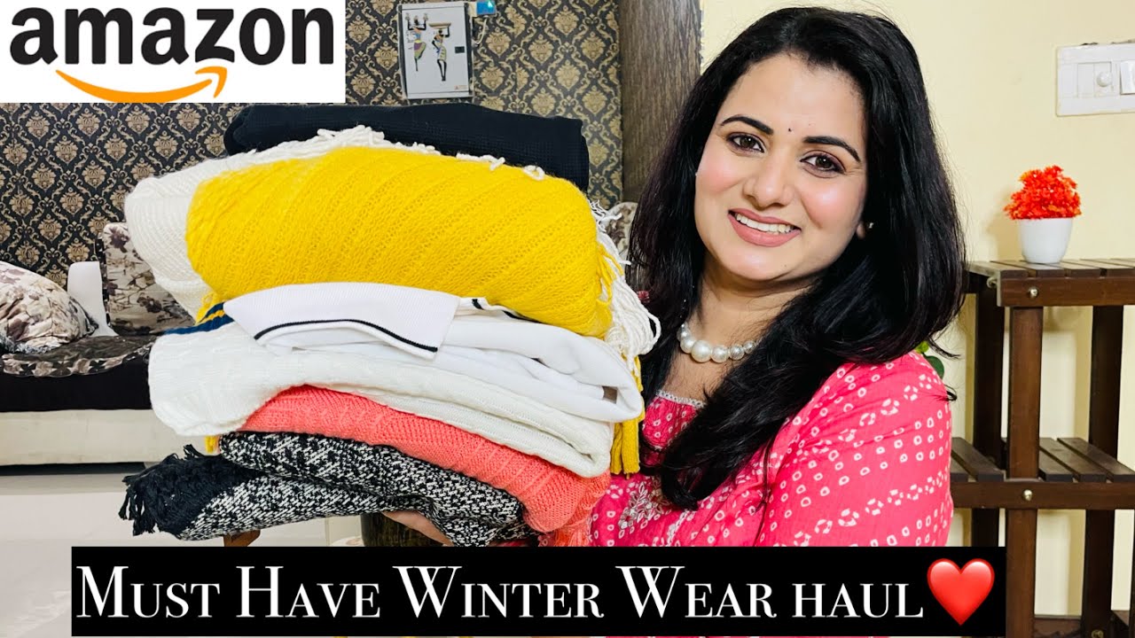 Must Have Amazon Winter Wear Haul, Poncho, Sweater, Woolen Top, Straight Pant, Bottom Wear Haul