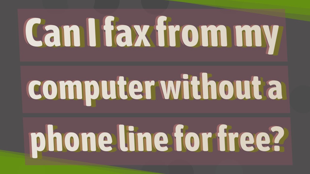 Can I fax from my computer without a phone line for free?