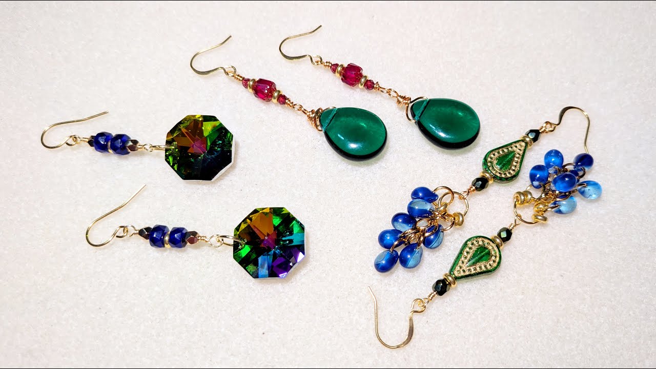 3 простых и элегантных варианта сережек Emerald City | Sam's Bead Box, декабрь 2025 г.