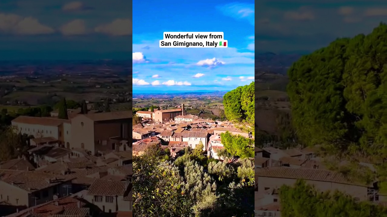Wonderful view from📍San Gimignano, Tuscany, Italy 🇮🇹