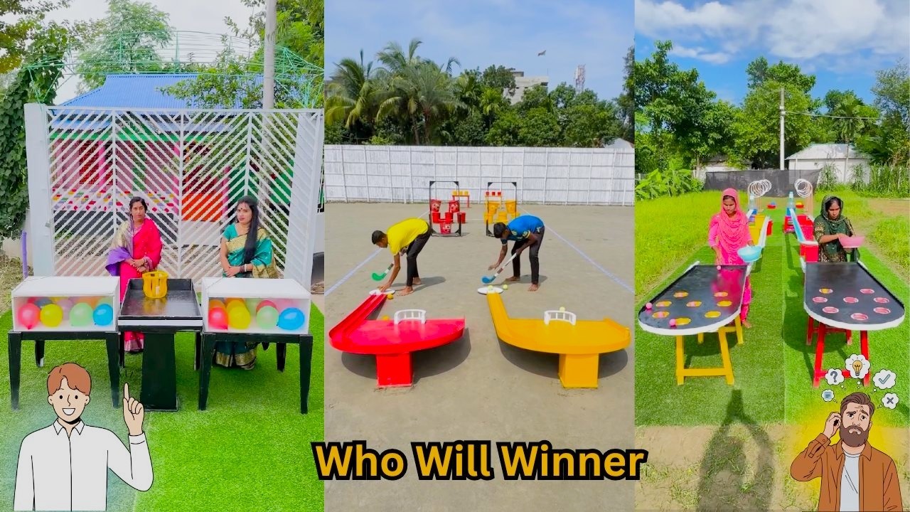 Who Will win the epic balloon pop challenge ?🎈intense race, ring toss & football throwing showdown🔥